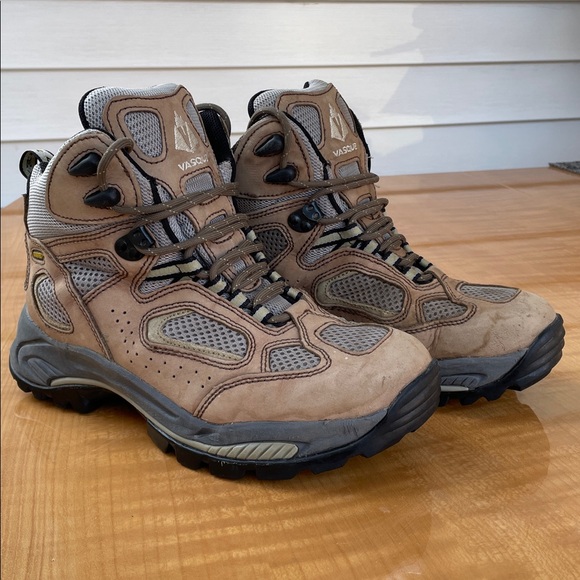 Vasque Breeze XCR Gore-Tex Hiking Boots Womens Size 9.5 Tan Leather Vibram Sole - Picture 10 of 12